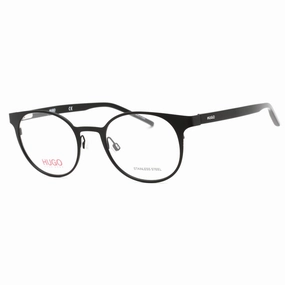 Hugo Men's Eyeglasses - Matte Black Metal Round Shape Full Rim Frame | HG 1042 0003 00