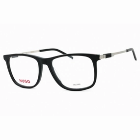 Hugo Men's Eyeglasses - Matte Black Metal Square Full Rim Frame | HG 1153 0003 00