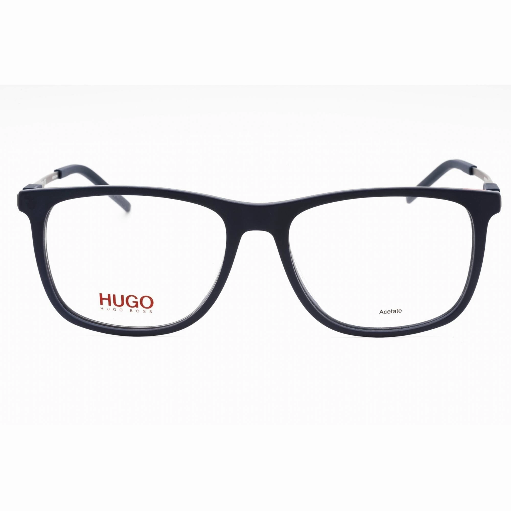 Hugo Men's Eyeglasses - Matte Blue Metal Square Shape Full Rim Frame | HG 1153 0FLL 00