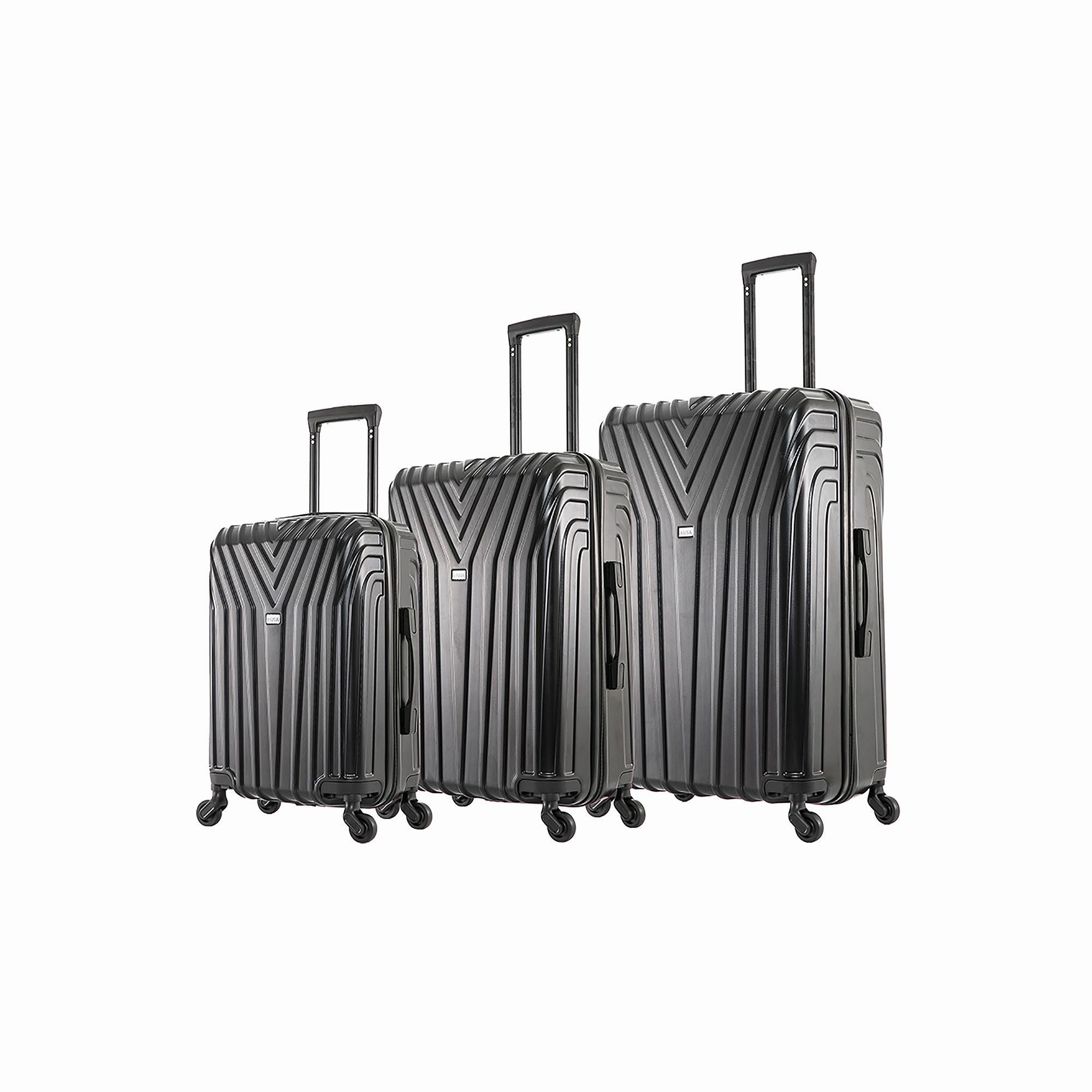 Inusa Vasty 3-Pc. Hardside Lightweight Spinner Luggage Set - BLACK ONE SIZE