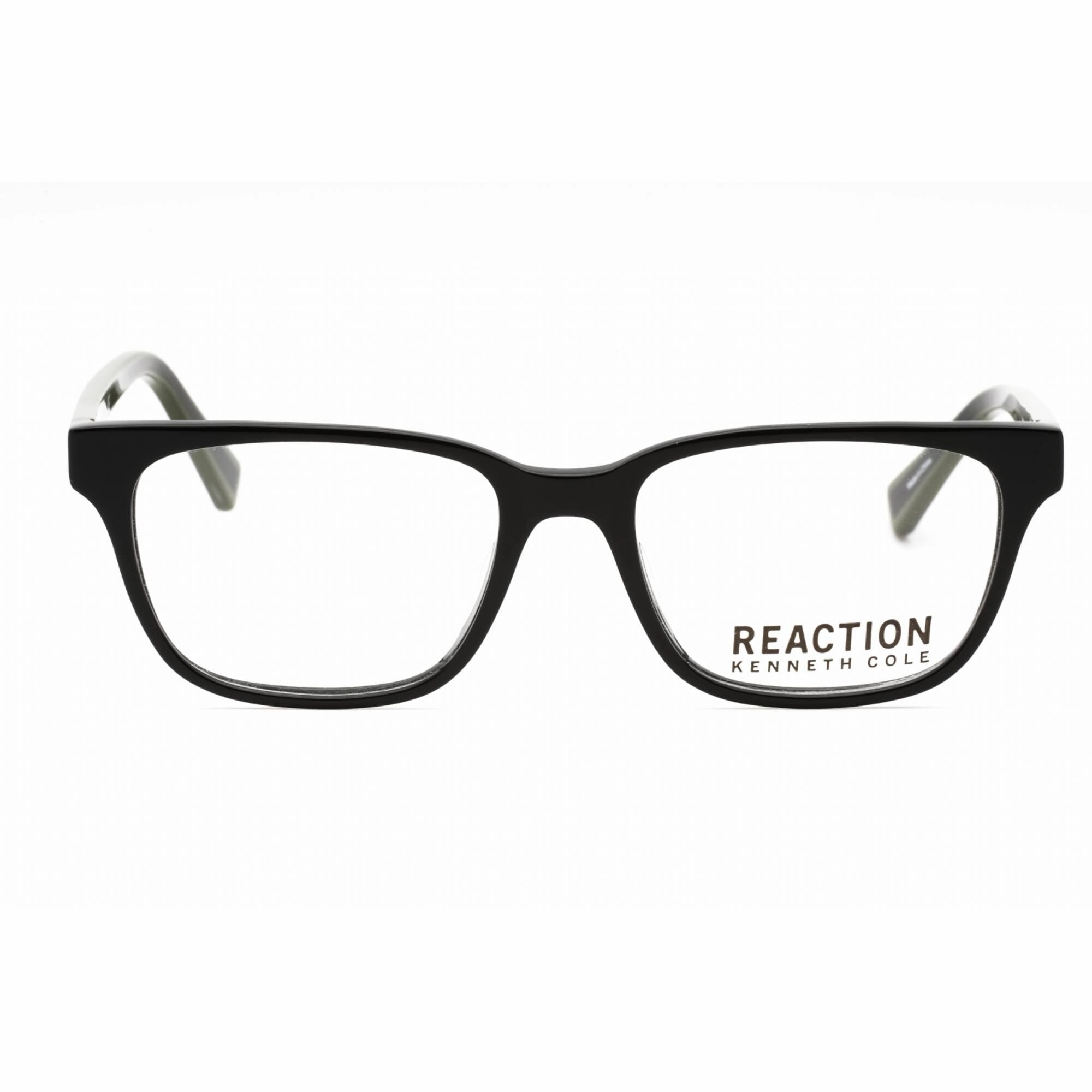 Kenneth Cole Reaction Men's Eyeglasses - Shiny Black Rectangular Frame | KC0809 001