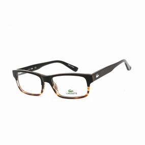 Lacoste Men's Eyeglasses - Black/Havana Plastic Rectangular Shape Frame | L2705 006