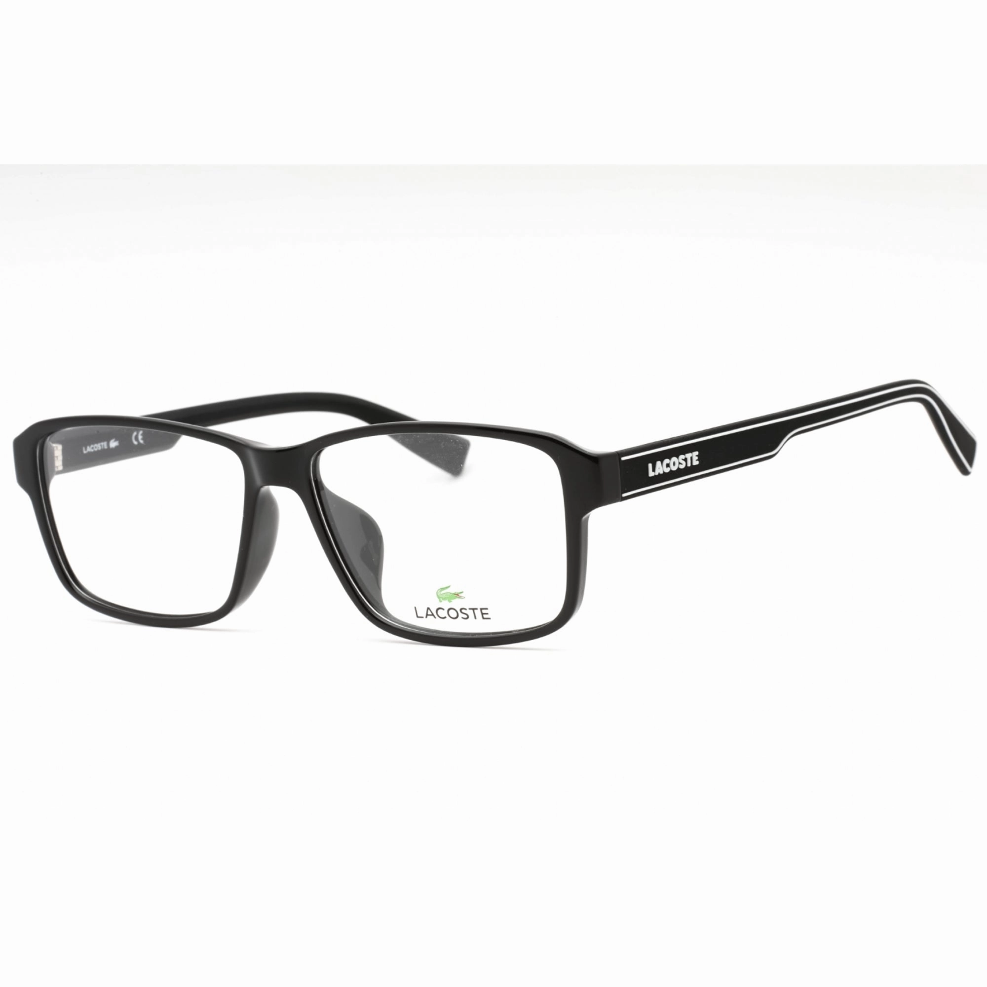 Lacoste Men's Eyeglasses - Black Plastic Rectangular Full Rim Frame | L2902LB 001