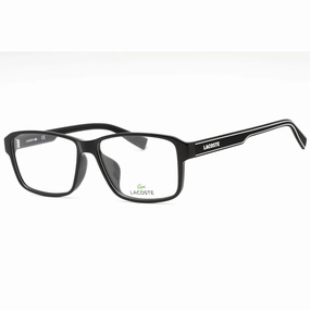 Lacoste Men's Eyeglasses - Black Plastic Rectangular Full Rim Frame | L2902LB 001