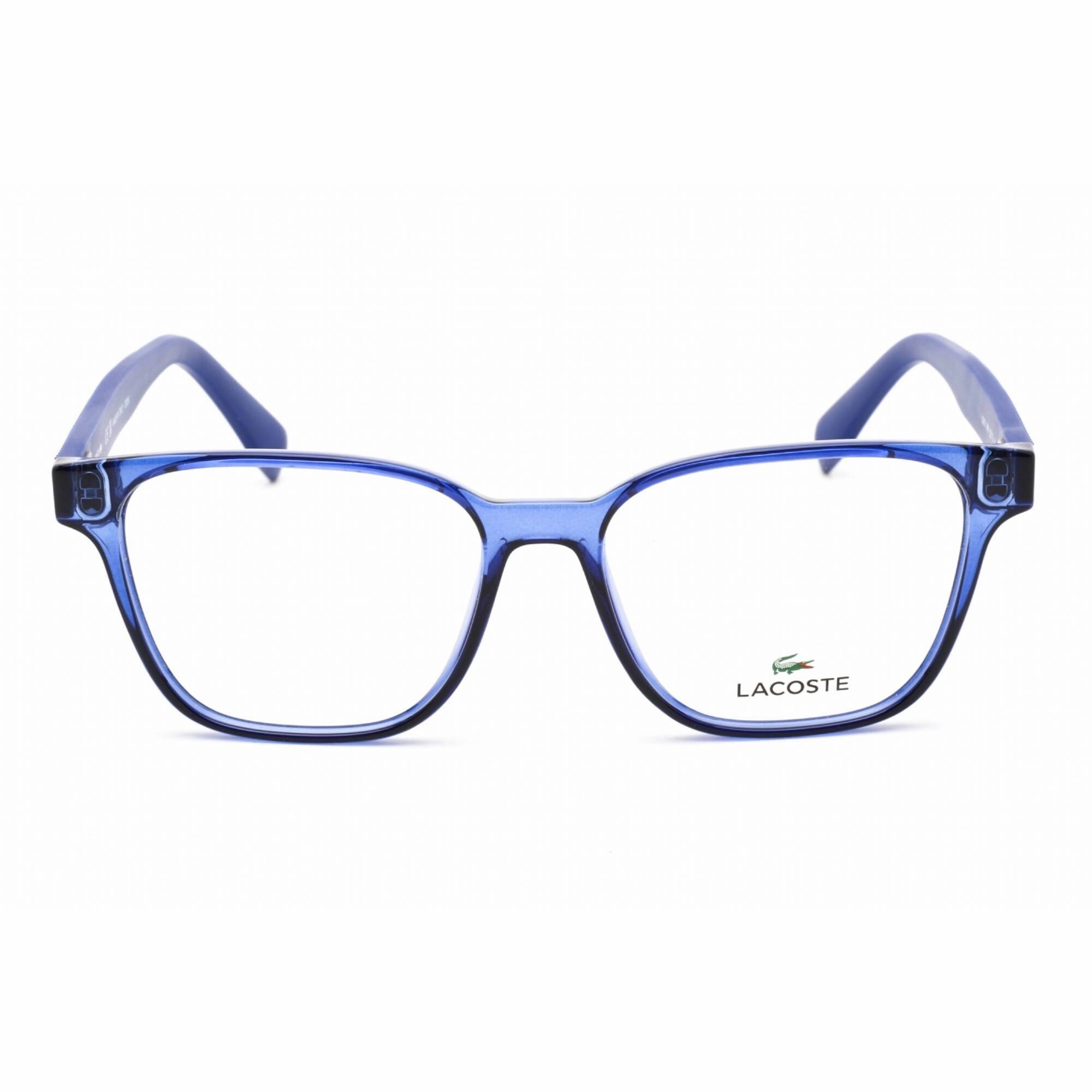 Lacoste Men's Eyeglasses - Clear Lens Blue Plastic Square Shape Frame | L2818 424