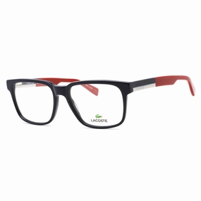 Lacoste Men's Eyeglasses - Full Rim Blue Navy Plastic Rectangular Frame | L2908 410