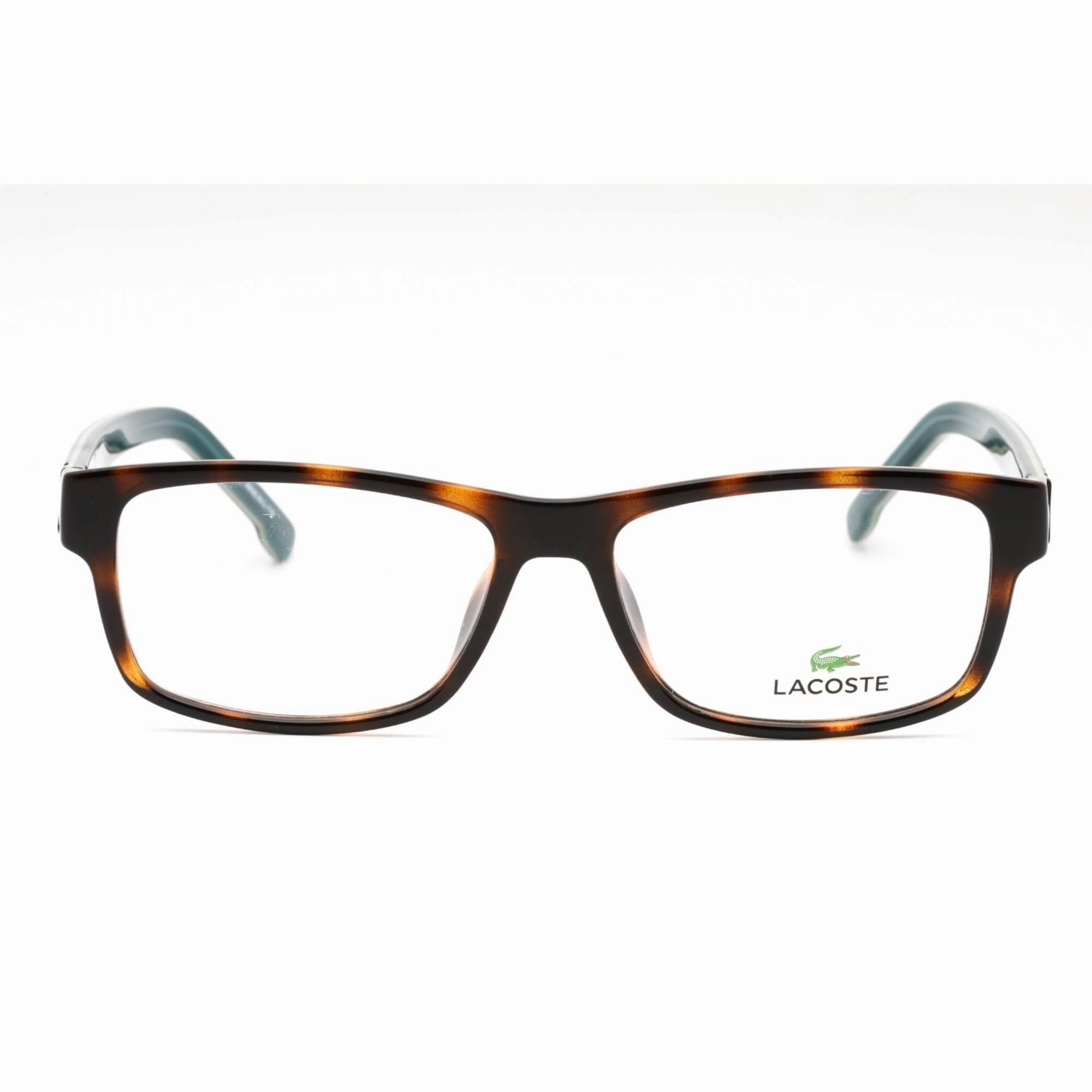 Lacoste Men's Eyeglasses - Havana Plastic Rectangular Full Rim Frame | L2707 214