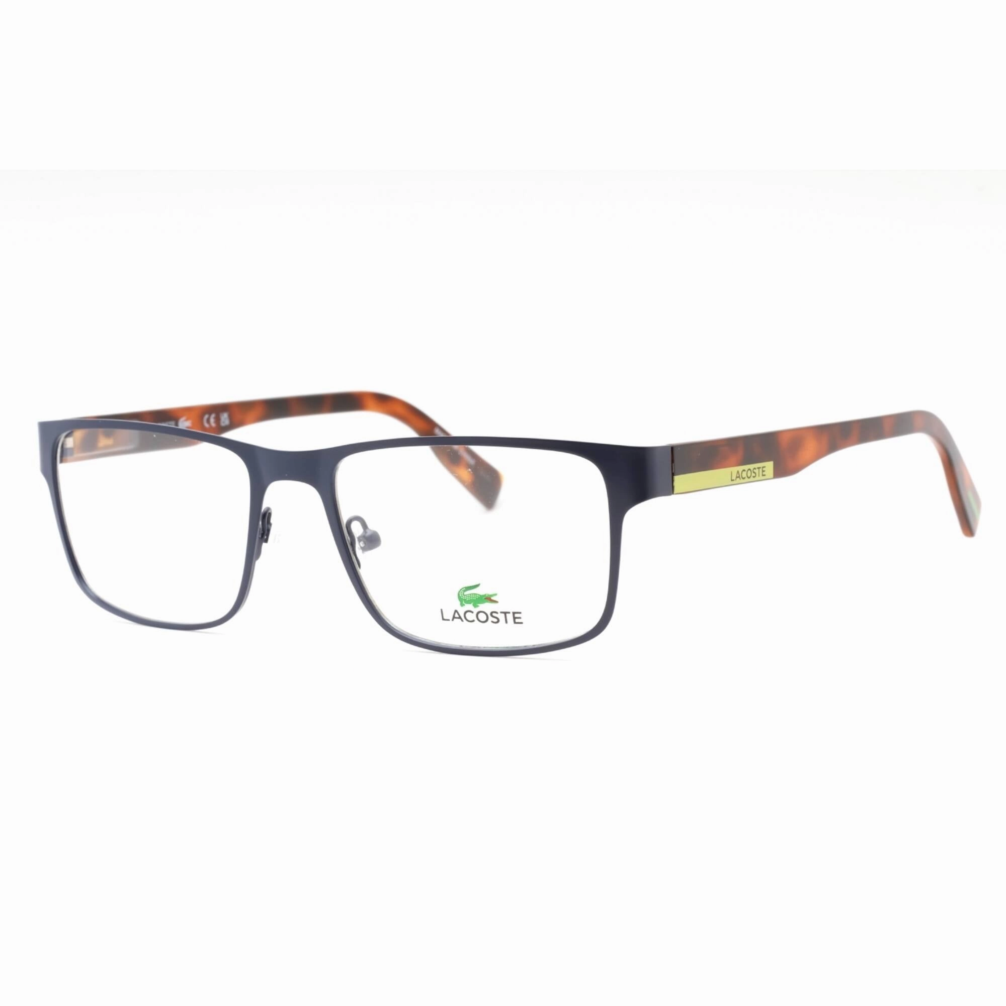 Lacoste Men's Eyeglasses - Matte Blue Plastic Rectangular Full Rim Frame | L2283 401