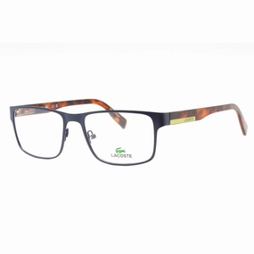 Lacoste Men's Eyeglasses - Matte Blue Plastic Rectangular Full Rim Frame | L2283 401