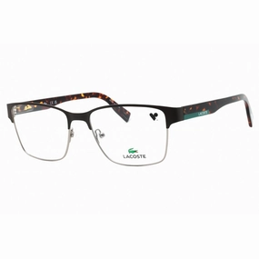 Lacoste Men's Eyeglasses - Matte Brown Metal Square Full Rim 55 mm Frame | L2286 201