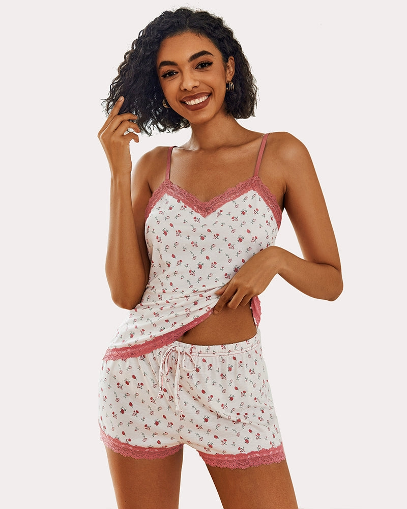Leopard Print Cami Pajama Set