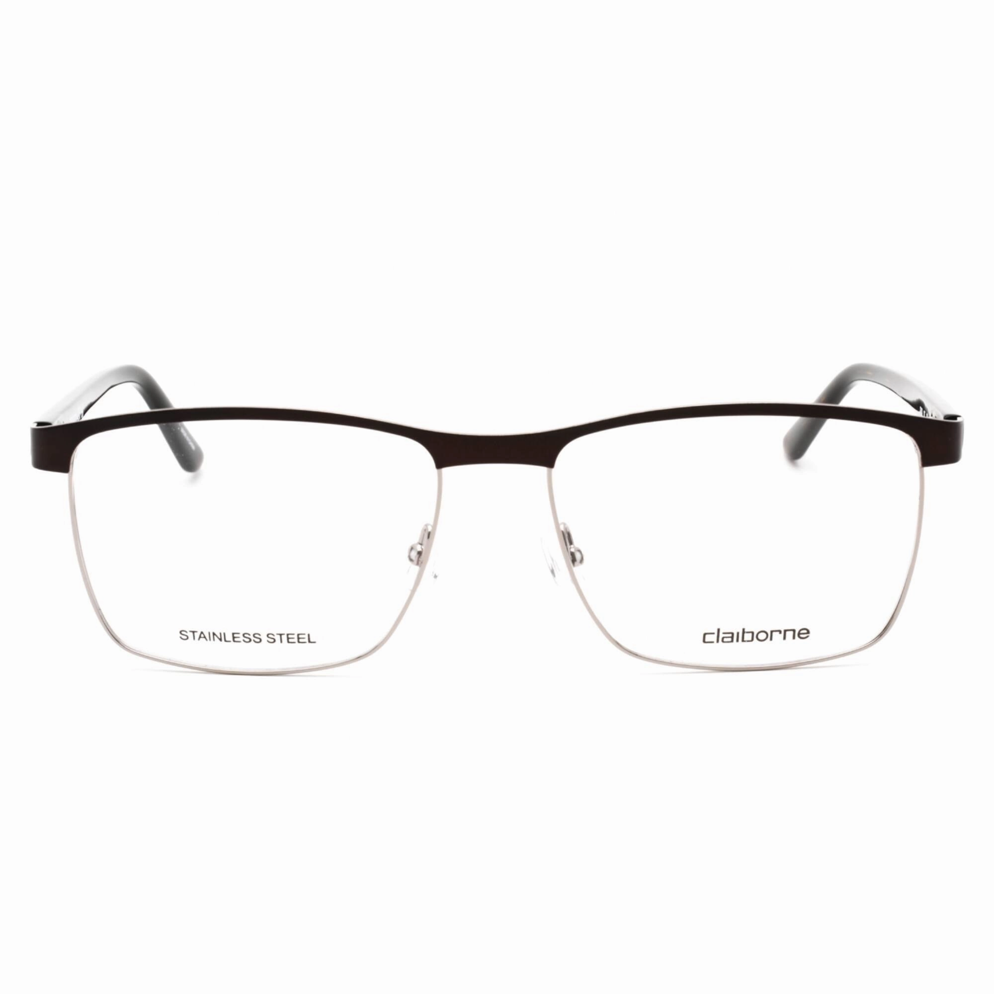 Liz Claiborne Men's Eyeglasses - Brown Ruthenium Metal Full Rim Frame | CB 253 01OT 00