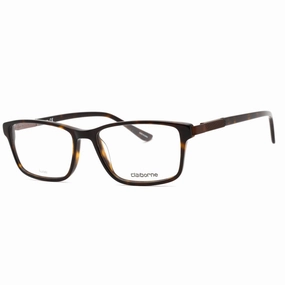 Liz Claiborne Men's Eyeglasses - Havana Plastic Rectangular Shape Frame | CB 319 086
