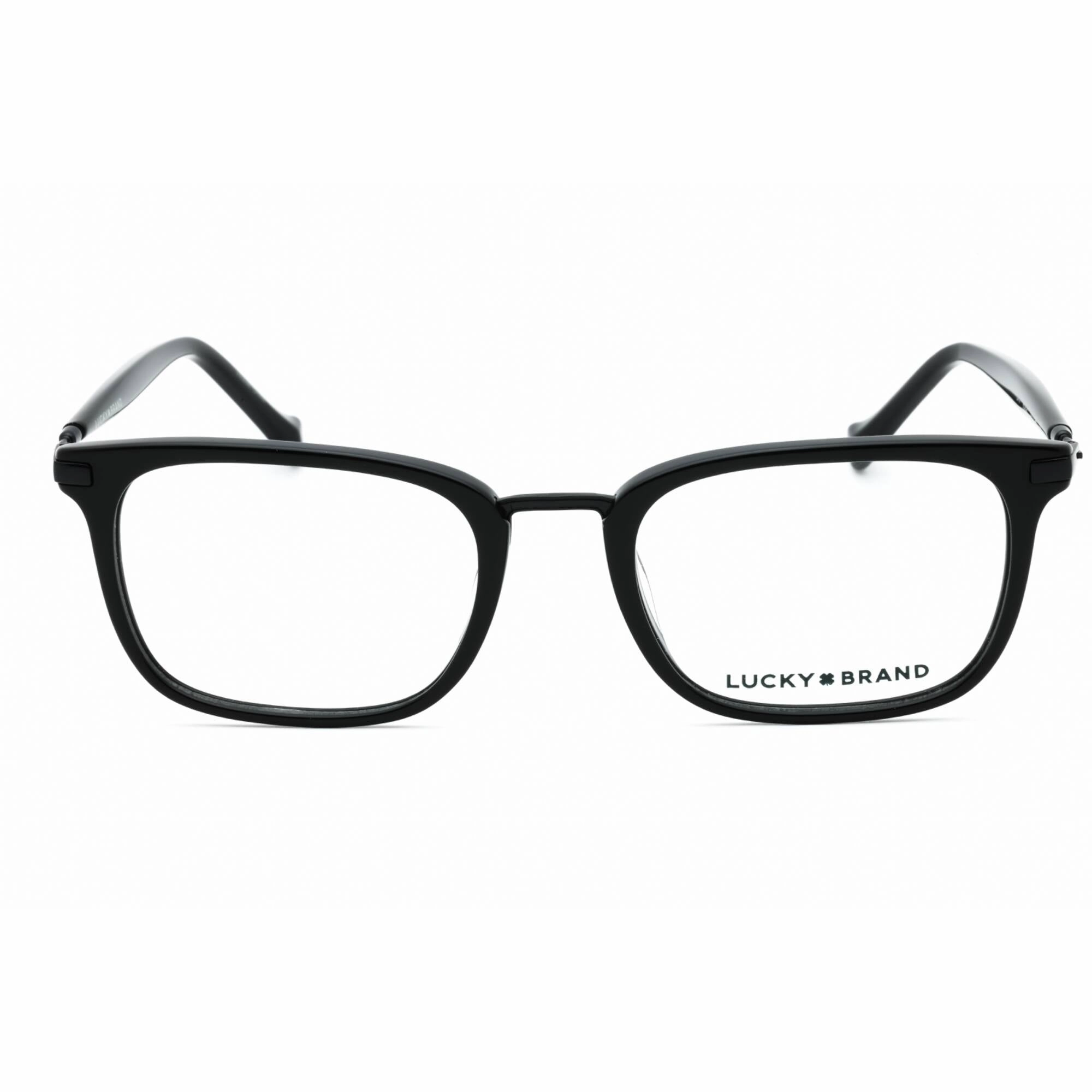 Lucky Brand Men's Eyeglasses - Black Acetate Square Shape Full Rim Frame | D414 0BLA