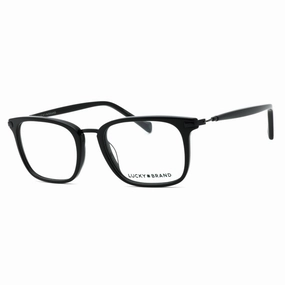 Lucky Brand Men's Eyeglasses - Black Acetate Square Shape Full Rim Frame | D414 0BLA