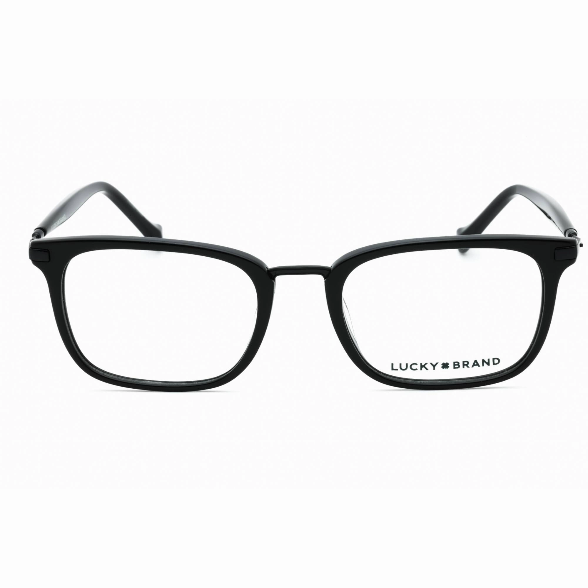 Lucky Brand Men's Eyeglasses - Black Acetate Square Shape Full Rim Frame | D414 0BLA