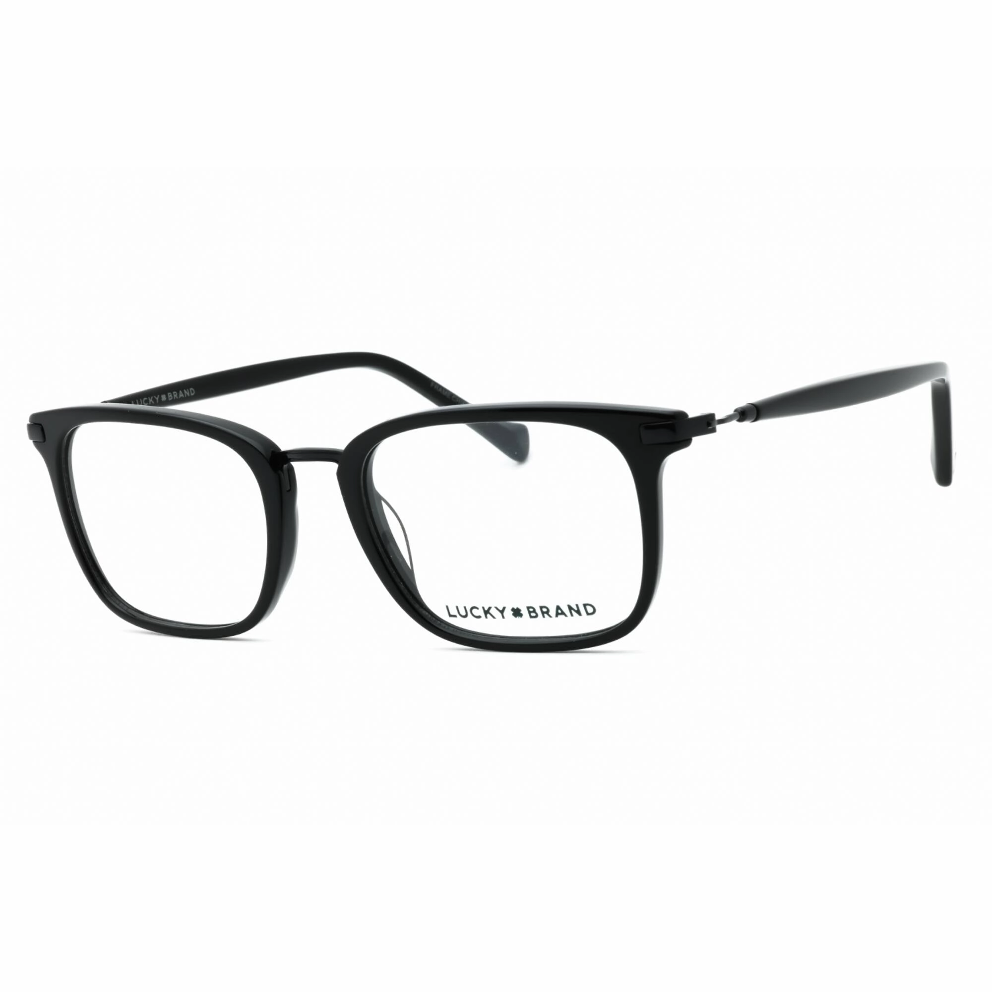 Lucky Brand Men's Eyeglasses - Black Acetate Square Shape Full Rim Frame | D414 0BLA