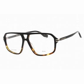Marc Jacobs Men's Eyeglasses - Black Havana Plastic Navigator Full Rim | Marc 471 WR7