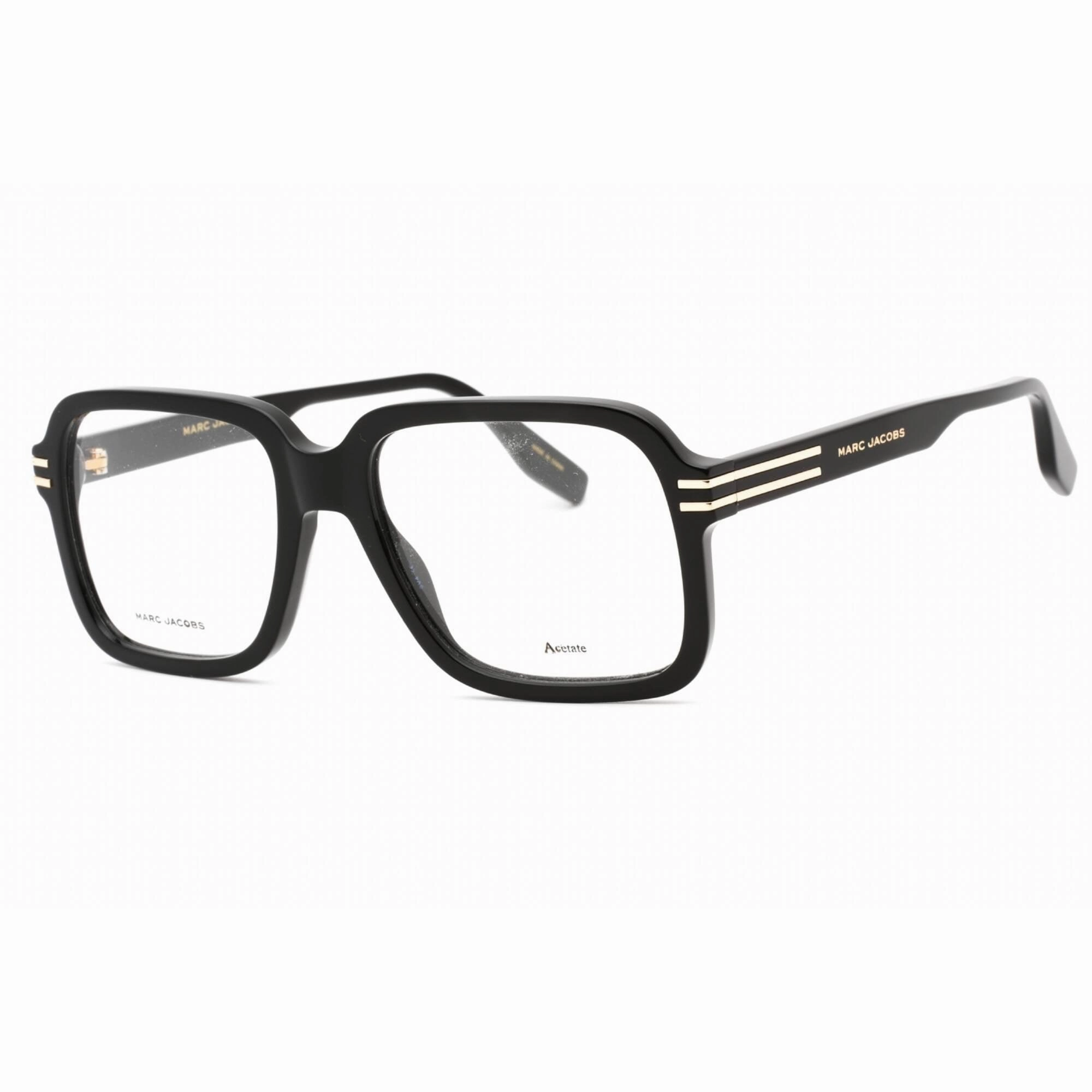 Marc Jacobs Men's Eyeglasses - Clear Demo Lens Black Square Frame | MARC 681 0807 00