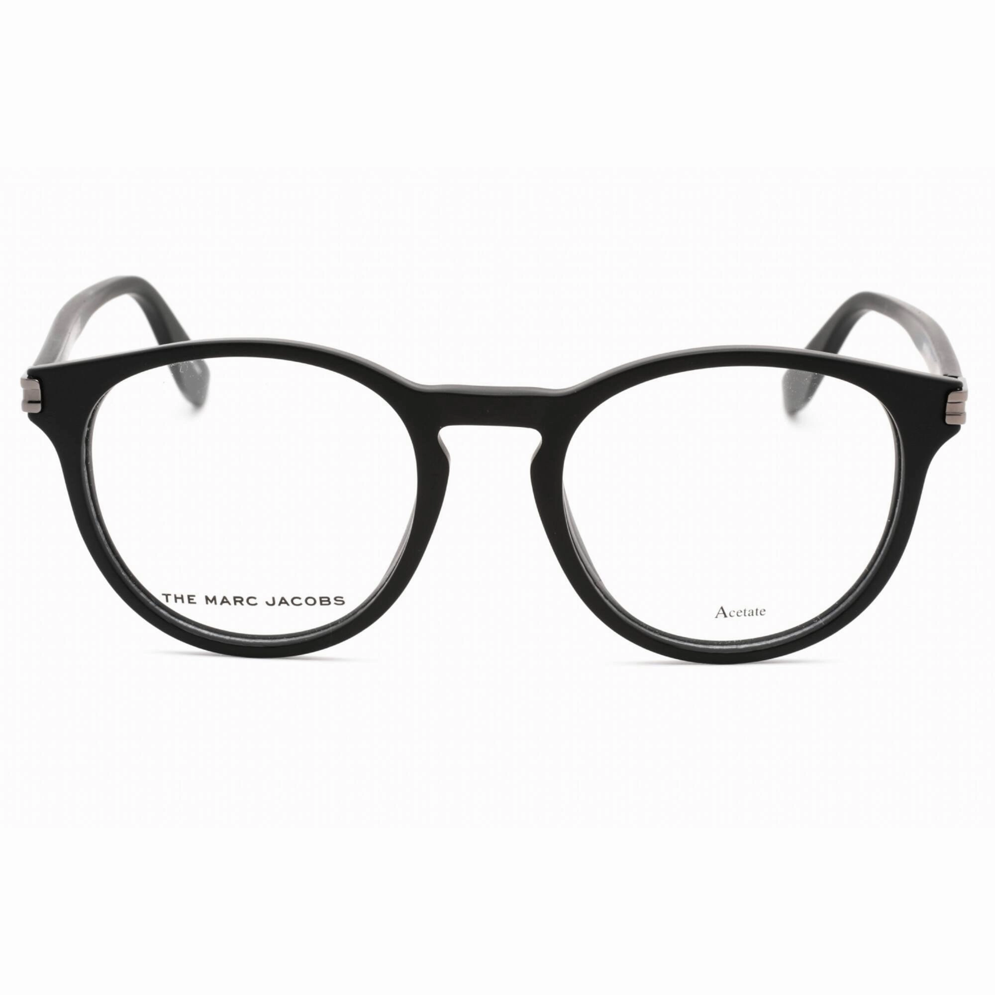 Marc Jacobs Men's Eyeglasses - Matte Black Full Rim Round Frame | MARC 547 0003 00
