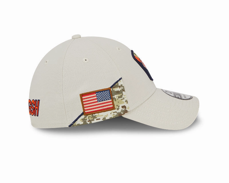 Men's Chicago Bears New Era Stone 2023 Salute to Service Secondary Logo 39THIRTY Flex Hat