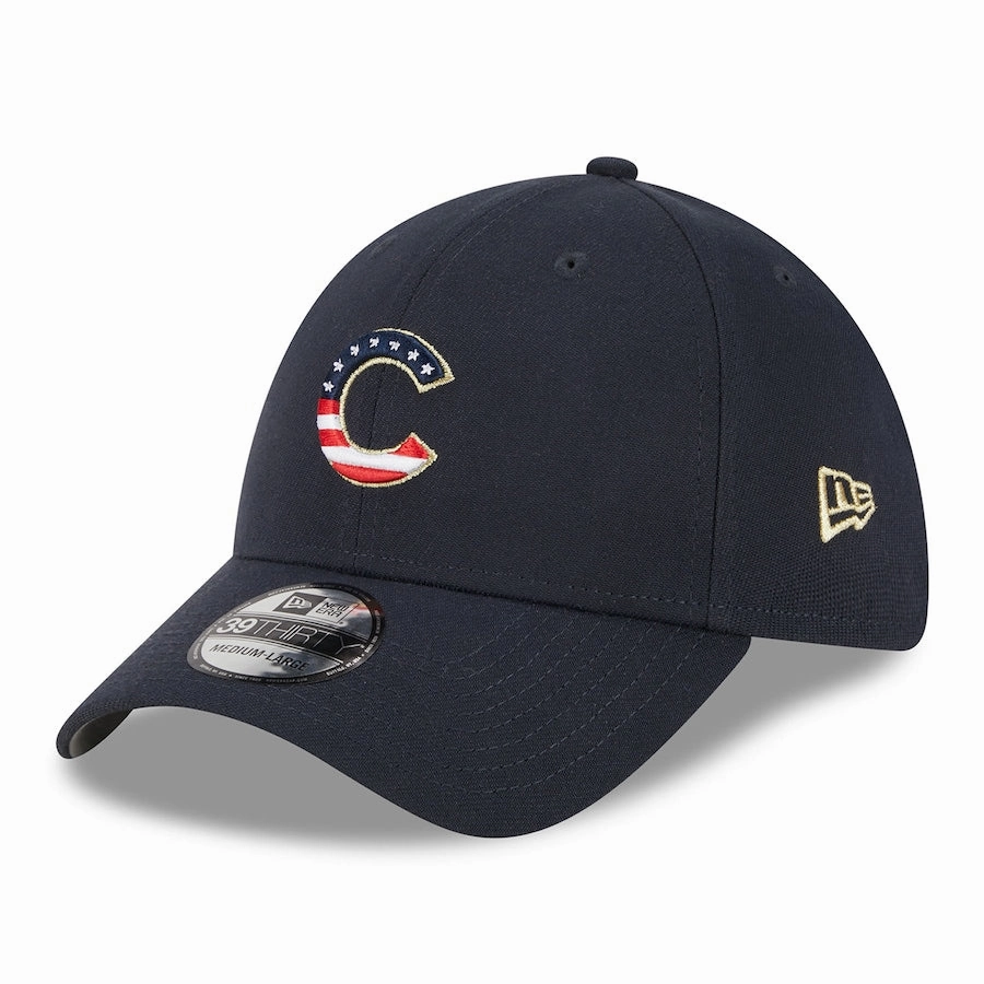 Men's Chicago Cubs New Era Navy 2023 4th of July 39THIRTY Flex Hat