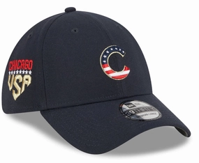 Men's Chicago Cubs New Era Navy 2023 4th of July 39THIRTY Flex Hat