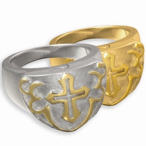 Men's Cross Cremation Ring Memorial Jewelry for Cremated Remains