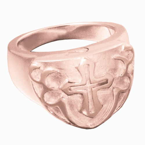 Men's Cross Cremation Ring Memorial Jewelry for Cremated Remains