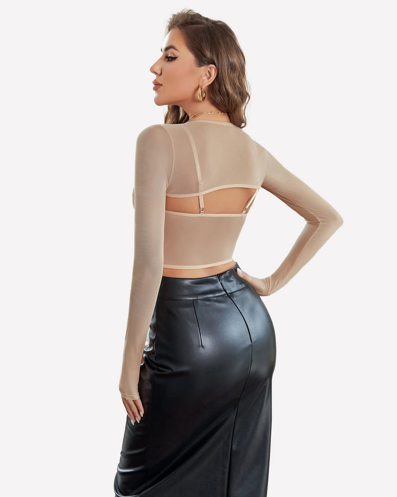 Mesh Crop Top 2 Pieces Sets