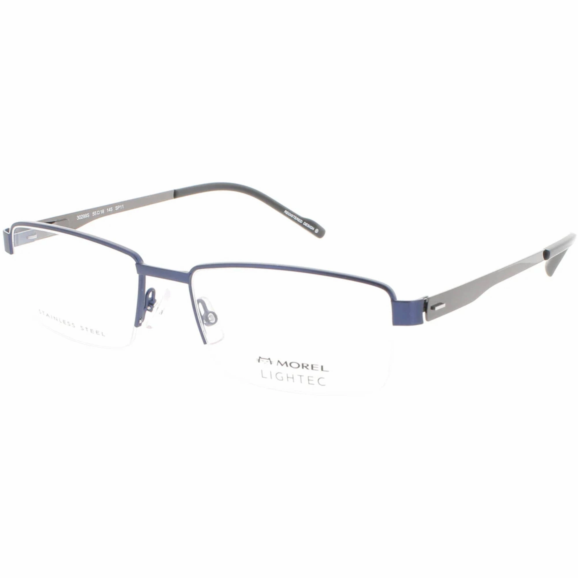 Morel Men's Eyeglasses - Blue Metal Full Rim Rectangular Shape Frame | 30299S SP11