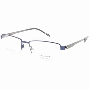Morel Men's Eyeglasses - Blue Metal Full Rim Rectangular Shape Frame | 30299S SP11