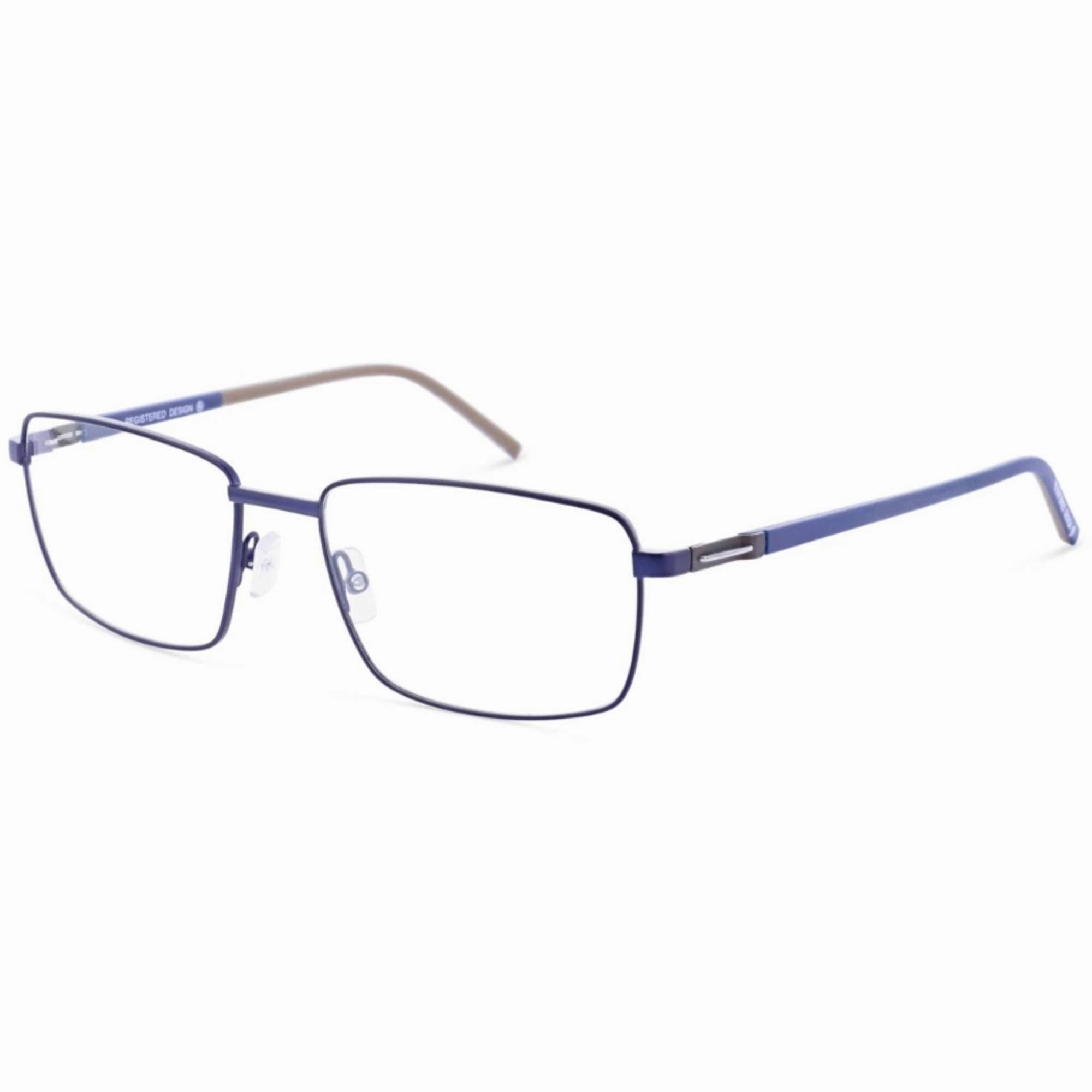 Morel Men's Eyeglasses - Blue Metal Full Rim Square Frame Demo Lens | 30214L NG09
