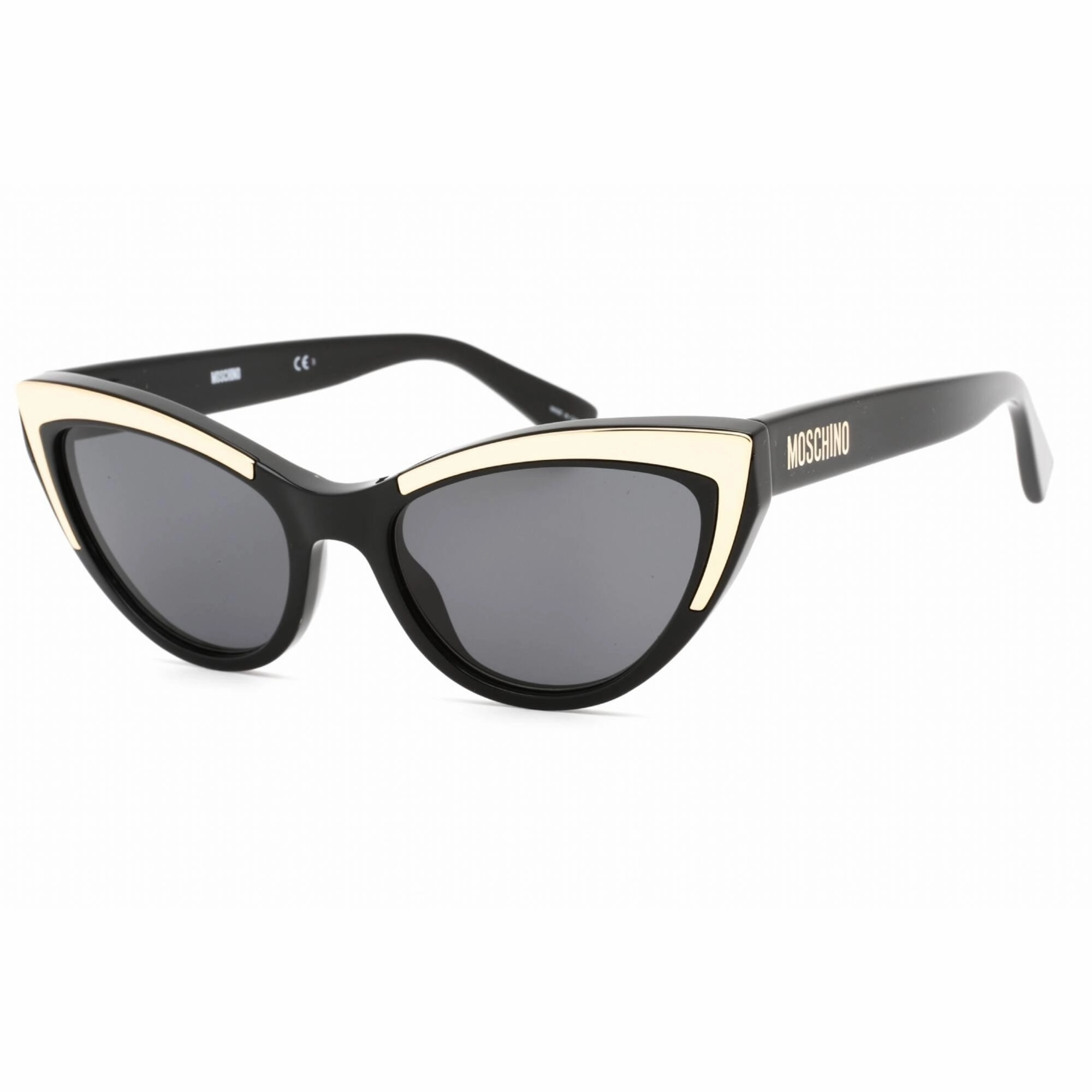 Moschino Men's Sunglasses - Black Aviator Plastic Frame Grey Lens | MOS094/S 807/IR