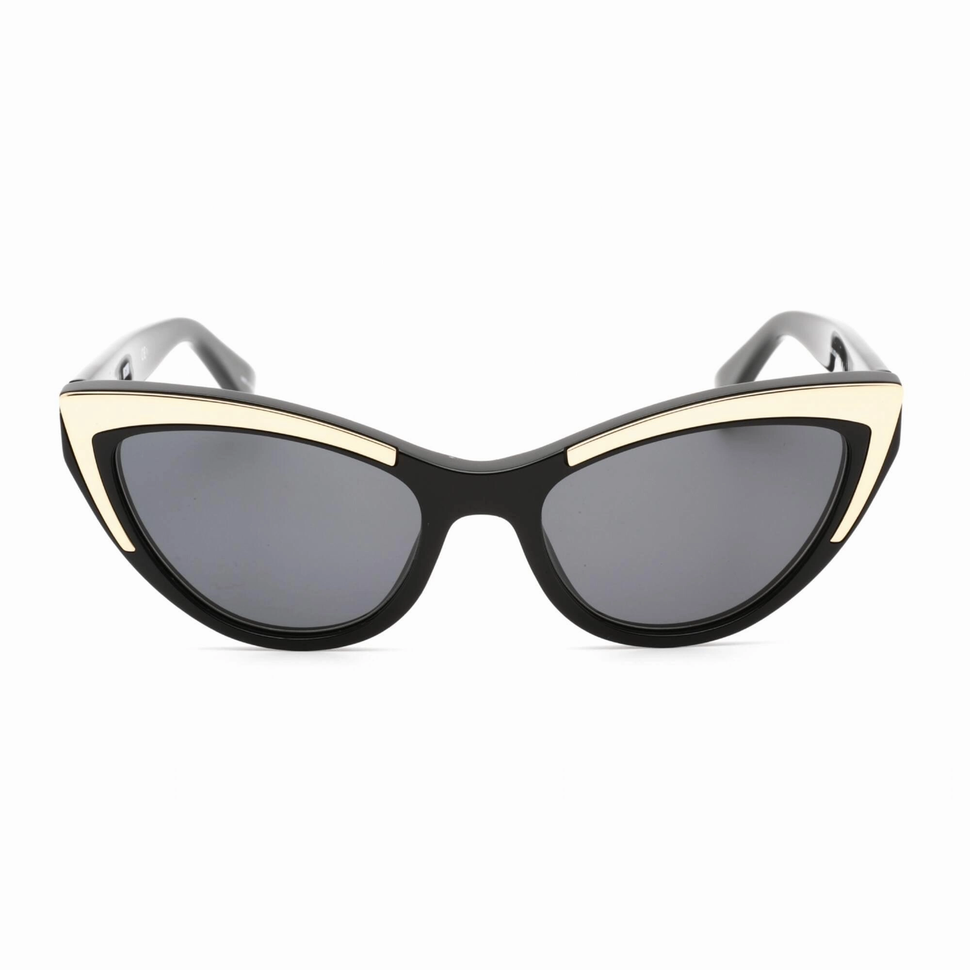 Moschino Men's Sunglasses - Black Aviator Plastic Frame Grey Lens | MOS094/S 807/IR