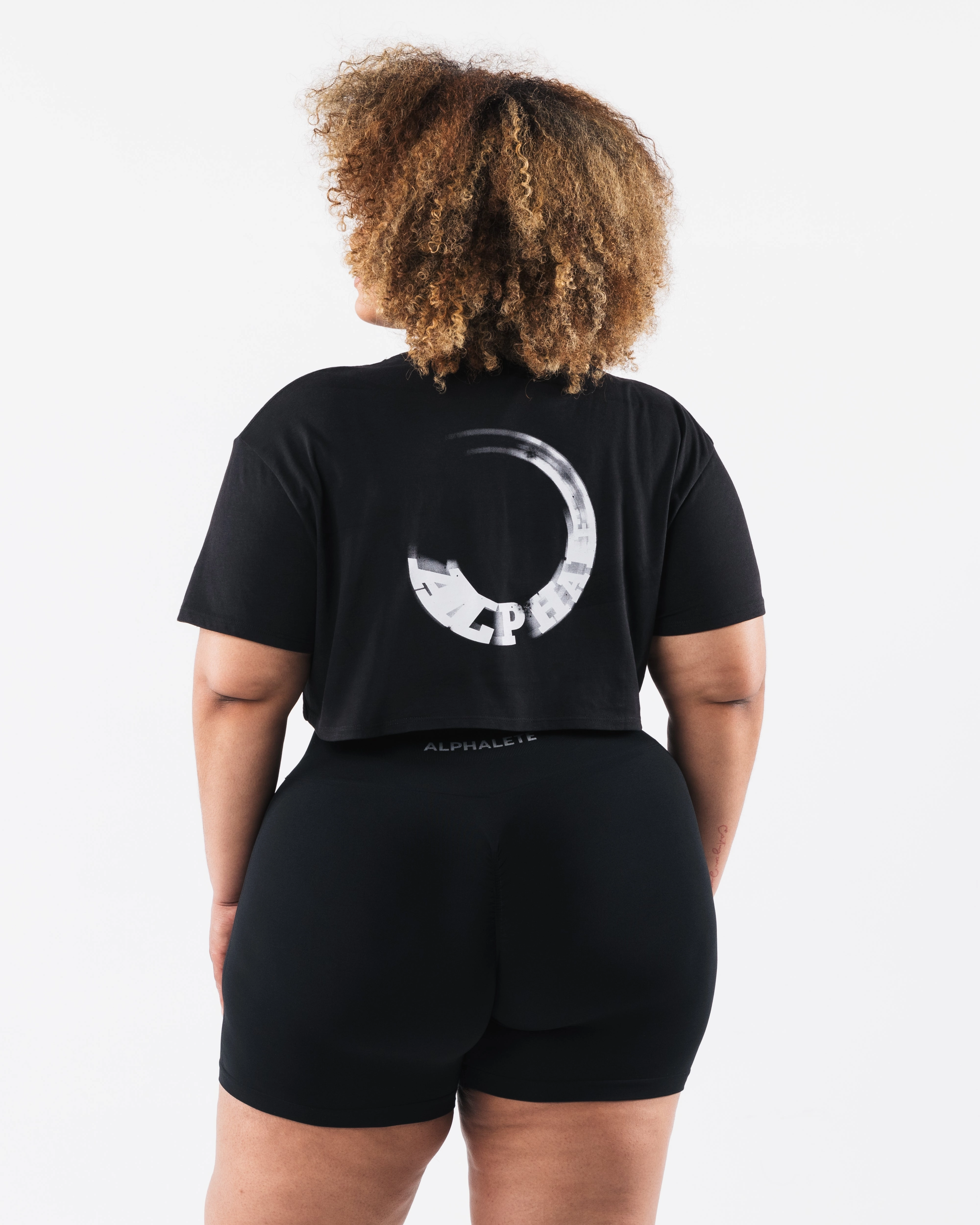 OT Oversized Crop Tee - Black