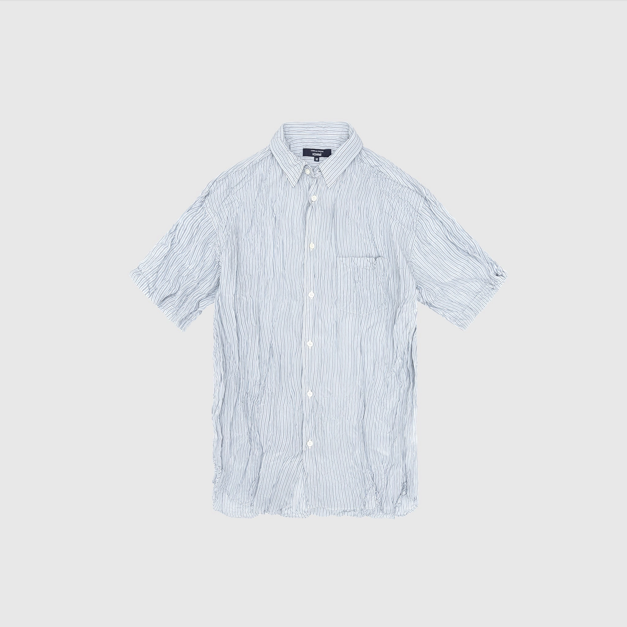 PALE BLUE STRIPED S/S SHIRT