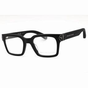 Philipp Plein Men's Eyeglasses - Black Acetate Rectangular Full Rim | VPP082M 0703