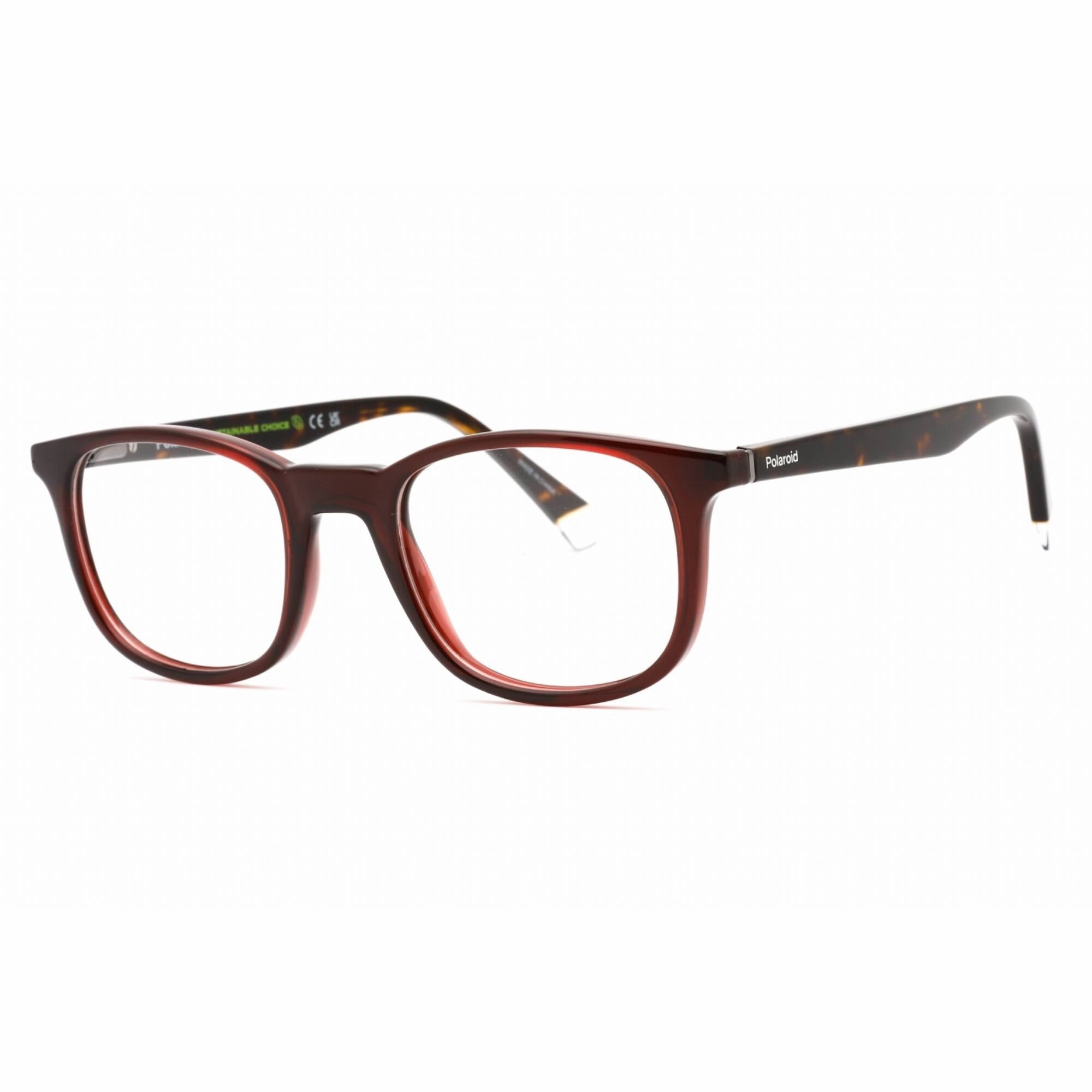Polaroid Core Men's Eyeglasses - Red Plastic Rectangular Frame | PLD D424 0C9A 00