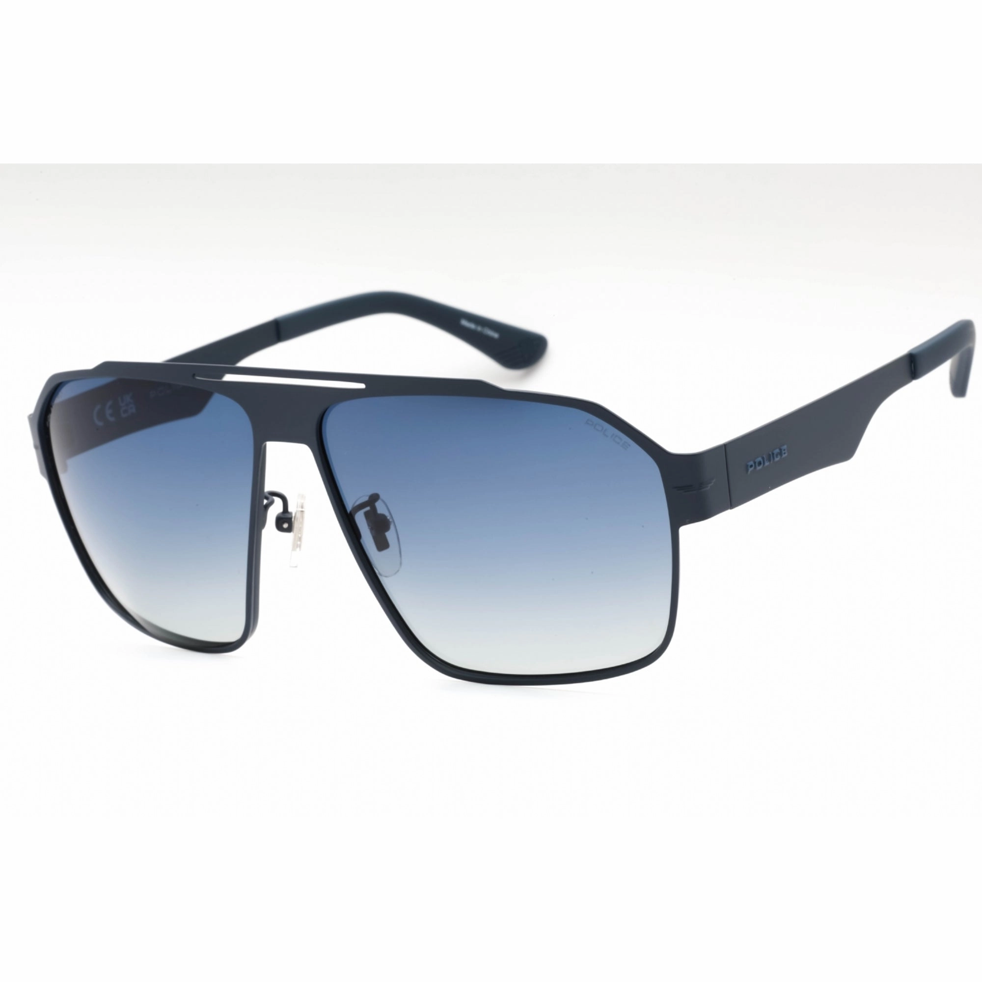 Police Men's Sunglasses - Matte Blue Full Rim Frame Gradient Blue Lens | SPLL08 S72P