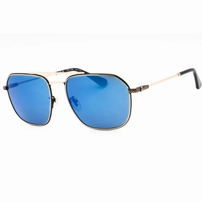 Police Men's Sunglasses - Shiny Rose Gold Metal Aviator Full Rim Frame | SPLF64M 300B
