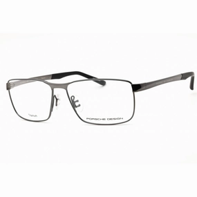 Porsche Men's Eyeglasses - Dark Grey Metal Rectangular Shape Full Rim Frame | P8273 D