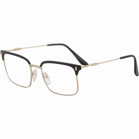 Prada Men's Eyeglasses - Matt Pale Gold Black Metal Frame | PRADA 0PR55VV 2801O153
