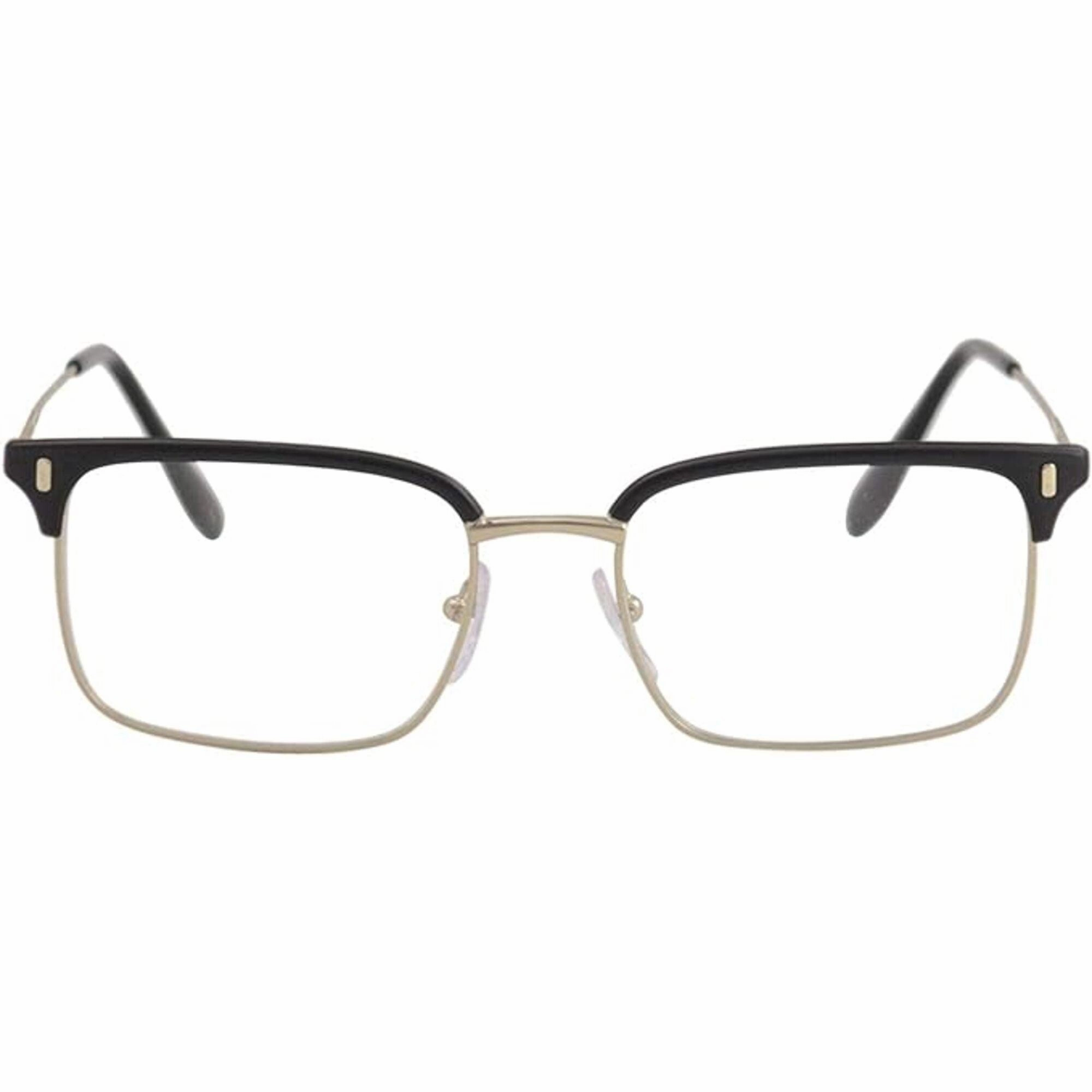Prada Men's Eyeglasses - Matt Pale Gold Black Metal Frame | PRADA 0PR55VV 2801O153