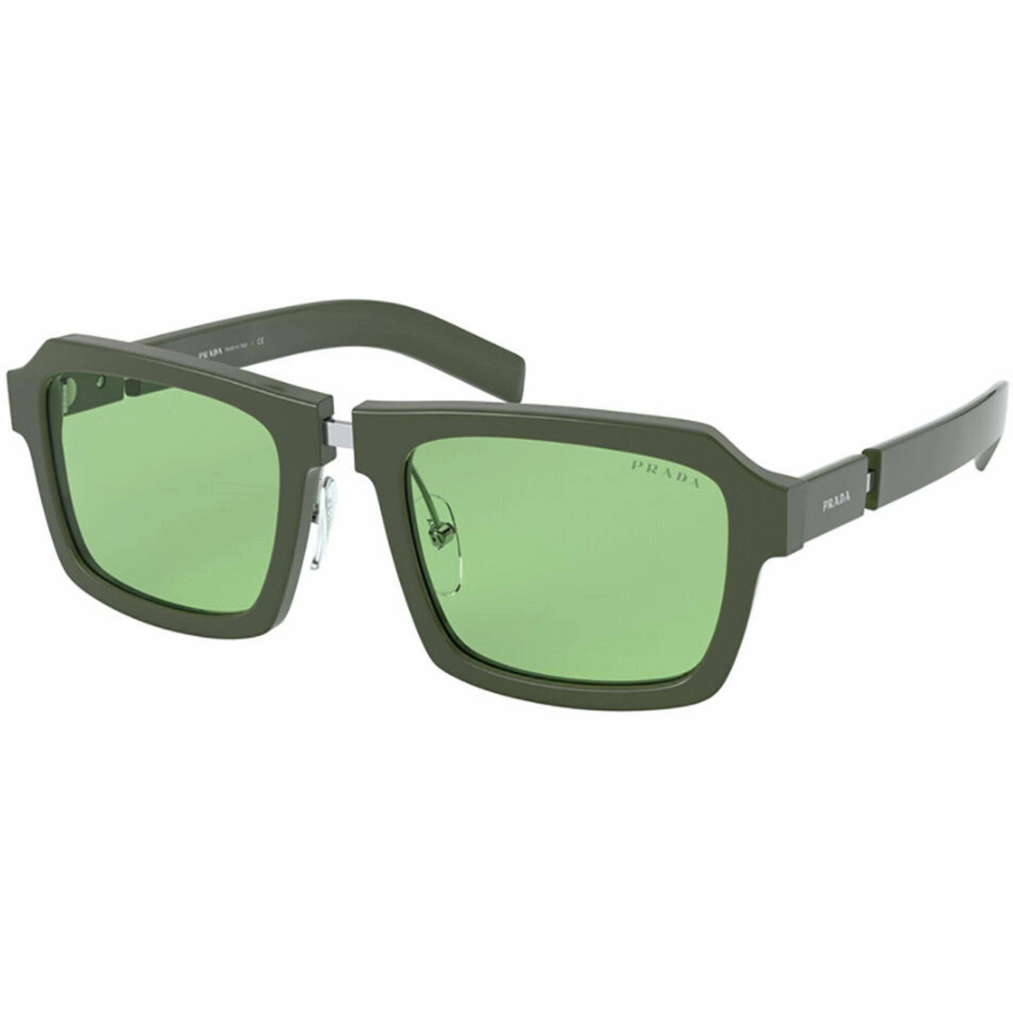 Prada Men's Sunglasses - Plastic Pillow Frame Green Lens | PRADA 0PR 09XS 5401G253