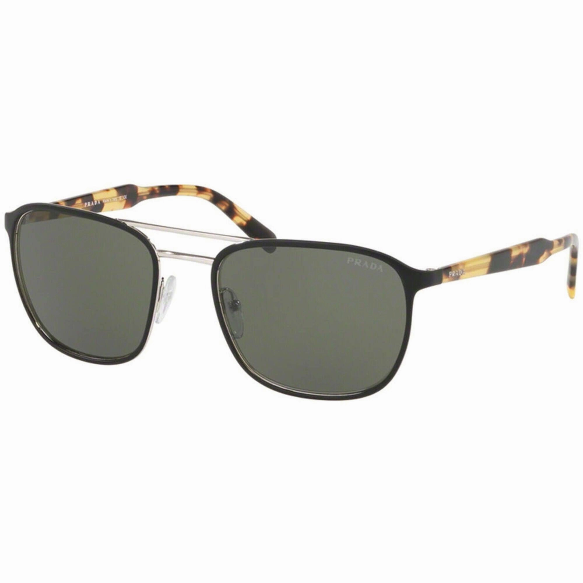 Prada Men's Sunglasses - Top Matt Black On Silver Metal Frame | PRADA 0PR 75VS 5240B2