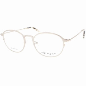 Primary Men's Eyeglasses - Demo Lens Titanium Oval Full Rim Frame | Pt110 Rose Gold