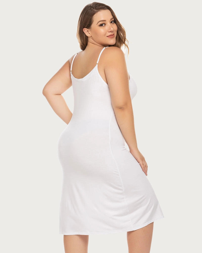 Print Full Slips Chemise Dress