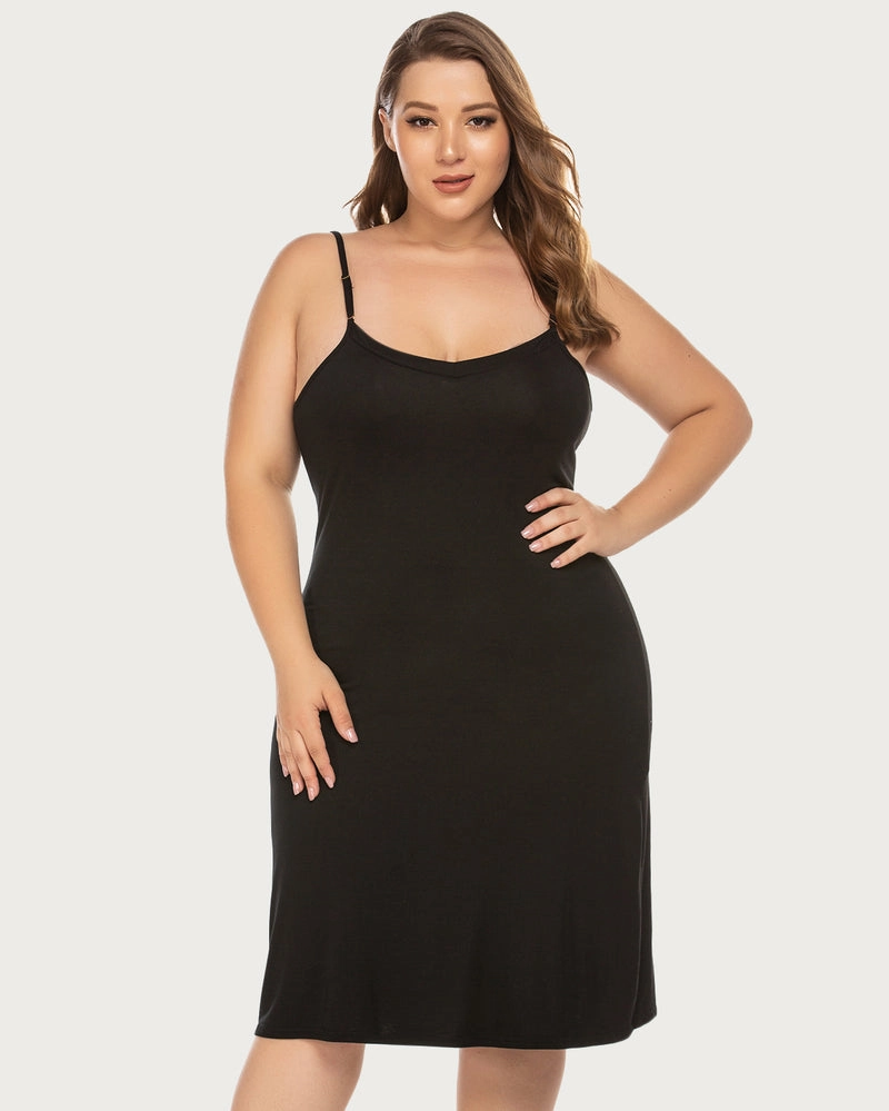 Print Full Slips Chemise Dress