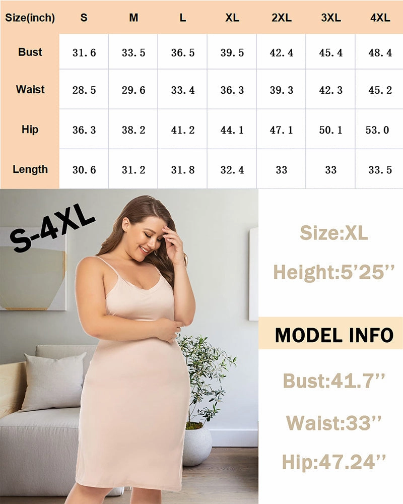Print Full Slips Chemise Dress